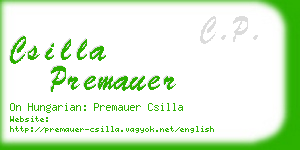 csilla premauer business card